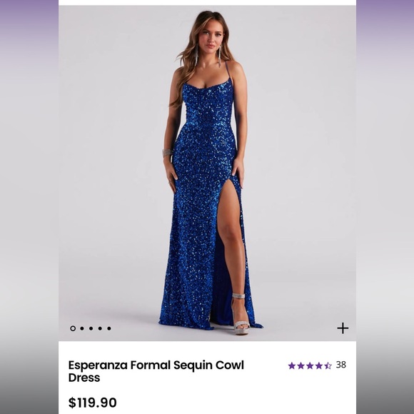 COPY - Formal Sequin Prom Dress - Picture 3 of 6